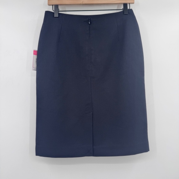 Brook Taverner Skirt Women 8R NEW Blue Pencil Straight Office Career Pluto - Picture 2 of 12